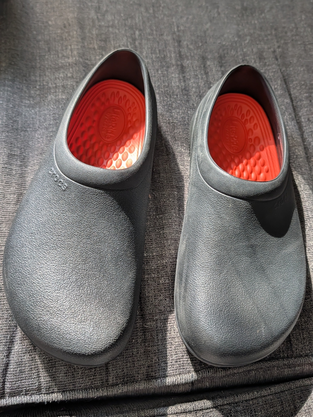 Crocs LiteRide Work Clog Slip-On Shoes Men's 8 Women's 10 Black Slip Resistant